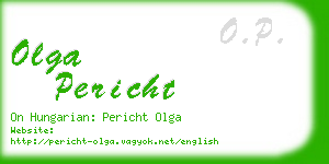 olga pericht business card